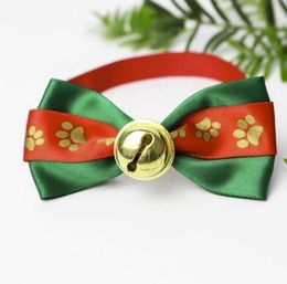 Best 60PC/Lot Christmas Holiday Pet Cat Dog Collar Bow Tie Adjustable Neck Strap Cat Dog Grooming Accessories Pet Product Supplies Christmas