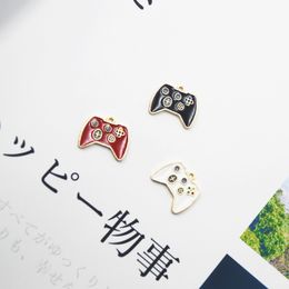10pcs Enamel Handle Game Pad Joypad Charms Metal Pendants DIY Jewelry Making Material Craft Ornament Decoration 19*16MM