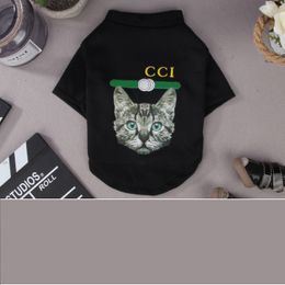 Designer Pet Dog Apparel French luxury G Vest Teddy Cat Summer Cotton Breathable T Shirts Two Legs Wear For Middle Small Dogs Clot296t