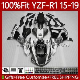 OEM Fairings For YAMAHA YZF-R1 YZF1000 YZF R 1 1000CC 15-19 Body 104No.55 YZF R1 1000 C YZFR1 15 16 17 18 19 YZF-1000 2015 2016 2017 2018 2019 Injection Bodywork Movistar grey