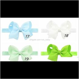 Arrival Limited Infant Headbands Handmade Solid Colour Bows Head Bands Girls Elastic Hairbands Hair Accessories Baby Headwear Arhws Lv7Ed