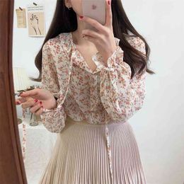 v neck sexy Shirt Summer apricot black chiffon Blouse Women Tops femme Casual short sleeve Girls Lace up Plus Size 210423