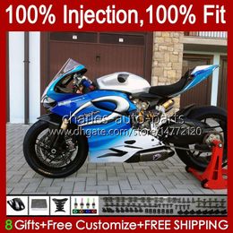 OEM Body For DUCATI Panigale 899-1199 899R 1199R 12-16 Bodywork 44No.111 899S 1199S 2012 2013 2014 2015 2016 White blue 899 1199 S R 12 13 14 15 16 Injection Mould Fairing