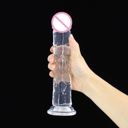 yutong Dildos For Woman Crystal Transparent Feeling Cock Penis Adults Toys Suction Cup Dildo Lesbian Dick Toy AdultAnal Butt Plug