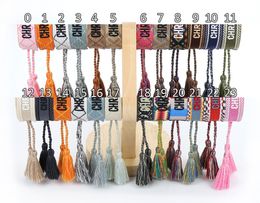 Friendship Charm Bracelet For Women Men Adjustable Embroidery Tassel Vintage Couple Braided Jewelry with bag