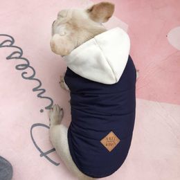 Autumn Winter Pet Clothes For Cats Hoodies Dogs Warm Vest Puppy French Bulldog Chihuahua Home Coat Clothing Pugs 211007