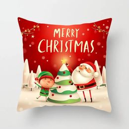 Fashion Christmas Pillowcase Covers Xmas Decorations Decorative Pillow Luxury Throw Cushion Pillows Cases Xmas Tree Truck Santa Claus