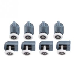 8Pcs X Twin Bottom Top Shower Door Rollers Pulleys Wheels Runners Bathroom Room Functional Other Hardware