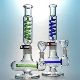 Build A Bong Diffused Downstem Water Pipes Inline Perc Hookahs Condenser Coil Oil Dab Rigs Freezable Glass Bongs 14mm Female Joint With Bowl