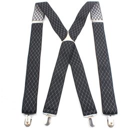 Fashion Large Adult Mens Harness 4 Clip X-type Gentleman Suspenders Elastic Double Shoulder Strap Trousers Clothing Accessories