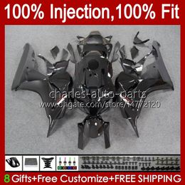 Injection Mould Fairings For HONDA CBR 1000 RR CC 1000RR Stock black CBR1000RR 06 07 Body 59No.62 100%Fit CBR1000 RR 1000CC 2006 2007 CBR1000-RR 06-07 OEM Bodywork Kit