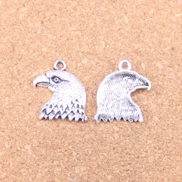 48pcs Antique Silver Bronze Plated hawk eagle Charms Pendant DIY Necklace Bracelet Bangle Findings 21*19mm