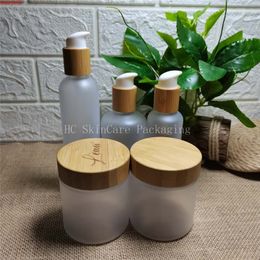8oz jar with bamboo lid 250ml cosmetic frosted 60ml 120ml 150ml shampoo pump bottle wholesale body lotion bottlegoods
