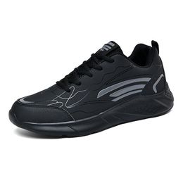 IB9J casual running shoes summer men Comfortable breathable mesh solid Black deep grey Beige women Accessories good quality Sport Fashion walking shoe 15