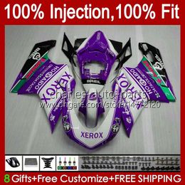 Bodywork Injection For DUCATI 848 1098 1198 S R 1198R 07 08 09 10 11 12 Body 18No.100 848S 848R 1098R 07-12 1098S 1198S New Purple 2007 2008 2009 2010 2011 2012 OEM Fairing