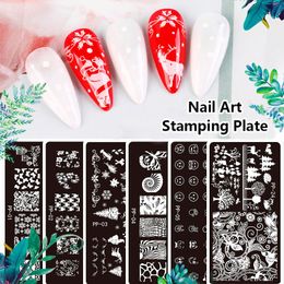 plate stencil UK - Nail Art Kits Stamping Plate Snow Flower Butterfly Christmas Stamp Templates For Manicure Design Printing Stencil Tool
