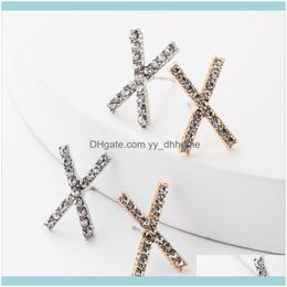 Dangle Jewelrydangle & Chandelier Geometric Zircon Letter X Statement Stud Earrings For Women Crystal Jewellery Drop Delivery 2021 Djzcp