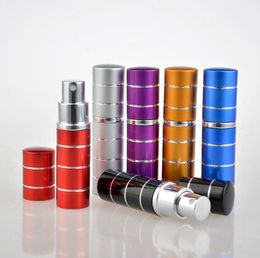 10 ML High quality Mini Travel size Refillable atomizer metal aluminum empty perfume spray bottles SN1247