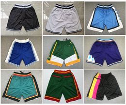 College Basketball Wear Shorts With Zipper Pockets Breathable Sports Pants Stitched Elastic Waist Men Fitness Gym Training Pocket Short Comfortable Sportswear