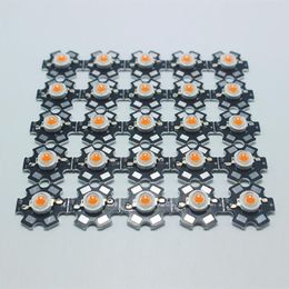 100 pcs 1w 3w alta potência LED Diodo Light Beads Frio RGB UV 395Nm 450nm 660nm Lâmpada de Lâmpada LEDs com 20mm Star PCB