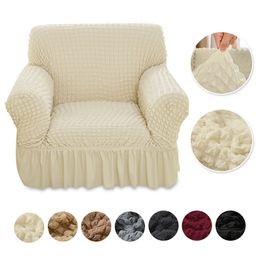 1/2/3/4 Seat Universal Size Solid Colours Couch Cover Elastic Spandex Sofa For Living Room Sectional Slipcover Stretch 211116