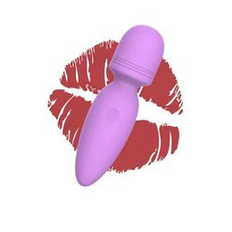 NXY Vibrators 12 cm USB Rechargeable Pocket Size Silicone G Spot AV Wand Cordless Massage Mini Bullet Lipstick Sex Toy Vibrator For Woman 0106
