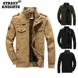 Men Winter Outwear Bomber Jacket Air Force Pilot Warm Casual Fur Collar Army Tactical Coat 211214