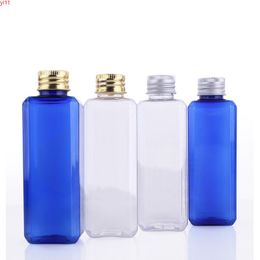 50pcs,100ml black Plastic Lotion Bottles 3.5OZ Refillable Shampoo Cosmetic Aluminium Cap Square Bottlesgood qty