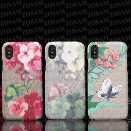 with Box Classic Top Fashion Phone Cases for IPhone 13 13pro 12 11 Pro Max X Xs Xr 8 7 Plus Vogue Print Flower Snake Case Hard TPU Cover