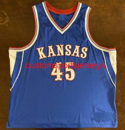 Mens Women Youth Kansas Jayhawks Raef LaFrentz Basketball Jersey Embroidery add any name number