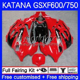 Body Kit For SUZUKI KATANA GSXF750 GSXF 600 750 CC GSX600F 03 04 05 06 07 18No.36 Glossy red 600CC GSX750F GSXF-750 GSXF600 750CC 2003 2004 2005 2006 2007 OEM Fairings