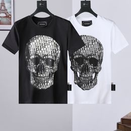 Men's T-Shirts ROUND NECK SS SKULL AND PLEIN Mens Designer Tshirts Rhinestone Skulls Men T-shirt Classical High Quality Top Tees PB 16585