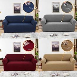 Waterproof Jacquard Solid Colour Sofa Covers for Living Room Couch Cover Corner Slipcover L Shape Protector Single 211102