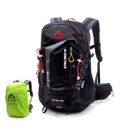 38L ultralight hiking camping backpack raincover tourist rucksack climbing bag athletes flatpack tramping pack mountain 220216