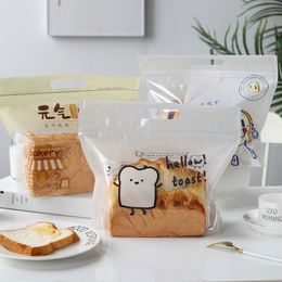 50pc 450g bread toast sealing plastic zakjes gift bag cake cookies Snacks Baking cellophane bags bustine trasparenti confezioni 210517