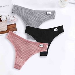 3pcs/lot Panties for Women Sexy Underwear Seamless Briefs Female Fashion Thong Cotton Tanga Girls Lingerie T-Back Underpants