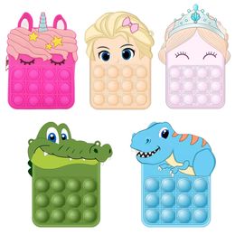 1pc Creative Princess Simple Stored Bag Fidget Toys Antistress Children Toy Keychain Wallet