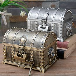 2 Layers Egyptian style Vintage Jewellery Box with Lock Metal Home Decoration Storage Girlfriend Female Gift