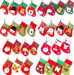 Christmas Stockings Gift Christmas Stocking Sock Santa Claus Xmas Tree Hanging Decor Christmas Stockings Candy Gift Bag