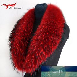 Real Raccoon Fur Scarves Woman 100% Pure Natural Raccoon Fur Collar Warm Winter Scarves Red Fur Collar M8 Factory price expert design Quality Latest Style Original