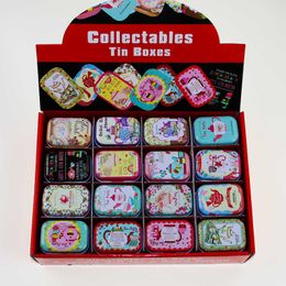 vintage metal tins box UK - 32Pieces lot Vintage Flower Printing Mini Tin Box For Jewelry Wedding Favor Metal Candy Box Decorative Storage Boxes Gift Home X0703