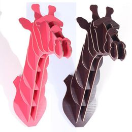 Decorative Objects & Figurines Decor Art Model Home Office DIY Wooden Giraffe Wall Hanging Decoration Miniatures Crafts Gift