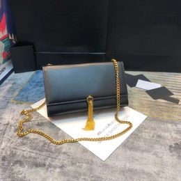 dicky0750 designer handbags Genuine leather Tassel bags chain purse fashion clutch Envelope lady shoulder bag cowhide luxury handbag purses messenger women