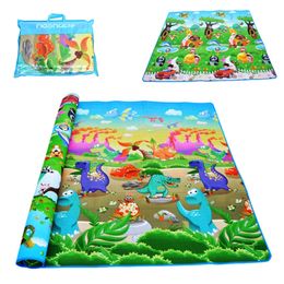 Double Surface Baby Carpet Rug Dinosaur Developing Mat for Children Game Pads Foldable Baby Play Mats 0.5cm Thick Crawling Mats 210320