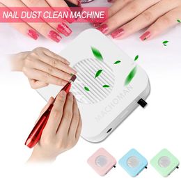 Nail Art Salon Dust Suction Collector Manicure Tool Machine Vacuum Cleaner - Green