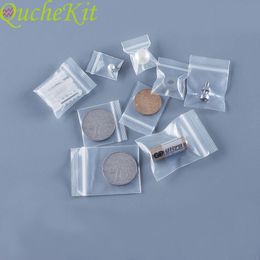 100pcs Jewelry Zip Zipped Lock Reclosable Plastic Poly Clear Bags Samll Items Zipper Protective Self Sealing Clear