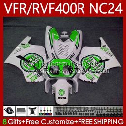 Motorcycle Body For HONDA RVF400R RVF400 R VFR400R 87 88 Bodywork 78No.92 NC24 V4 Lucky green RVF VFR 400 VFR400 R 400RR VFR 400R 1987 1988 VFR400RR 87-88 Fairing Kit