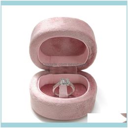 Packaging & Jewelryshaped Veet Ring Box Wedding Engagement Rings Organizer Jewelry Gift Display P9Yf Pouches, Bags Drop Delivery 2021 Pvygy