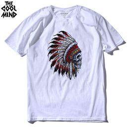 THE COOLMIND Short sleeve indian printed men tshirt cool 's tee shirts tops T-shirt 100% cotton casual s t 210629