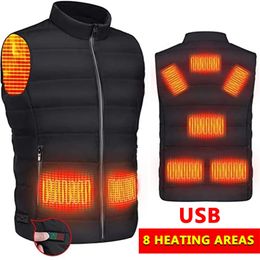 Jacket Heated Vest Warm women USB clothing Electric Heating fishing trekking Pad Men's winter jacket 210923